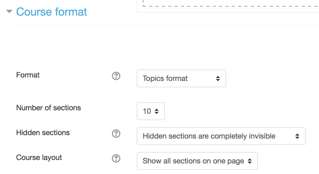 Moodle course management