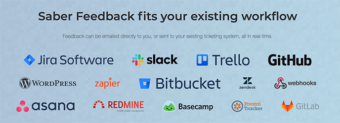 Saber Feedback's integrations